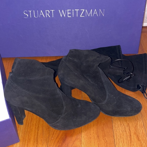 Stuart Weitzman Black Suede Highland Boots - Picture 5 of 8